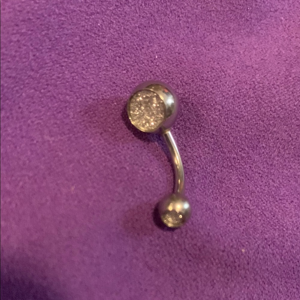 Silver Belly Button Ring - Picture 2 of 2